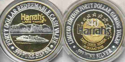 Speed Boat, Logo Stars, Silver $40 Strike (HAltnv-015)