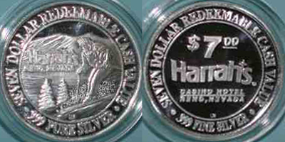 Skier, Small $7, (.999), 2 Button, Mountains with ridges, Frosted Strike (HArenv-009)