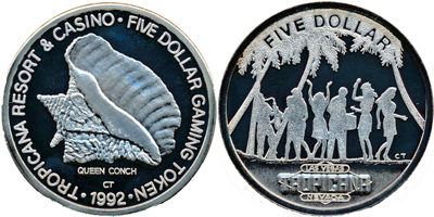 Kalanui (God of Money) 5 Dollar 1992 Token (tTRlvnv-008)