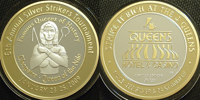 Cleopatra, Queen of the Nile, 6th Annual Silver Strikers Tournament Token (SSTlvnv-008)