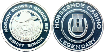 Benny Binion, Nobody Books A Bigger Bet Token (sHShmin-001-S1)