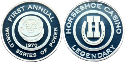 Poker Chips, First Annual WSOP, 1970 Token (sHShmin-005-S5)