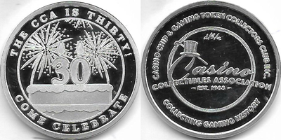 Birthday Cake, The CCA Is Thirty!, Come Celebrate Silver Token (sCCAlvnv-002-S1)