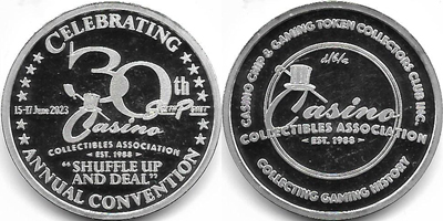 Shuffle Up and Deal, 30th Annual Convention Silver Token (sCCAlvnv-006-S1)