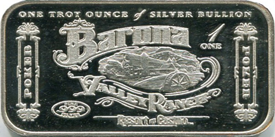 Barona Valley Ranch Silver Bar (bBaronaLSca-001-D)