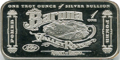 Barona Valley Ranch Silver Bar (bBaronaLSca-001-L)