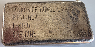 Riverside Hotel Casino, Logo side Silver Bars (bRSrenv-001-L)