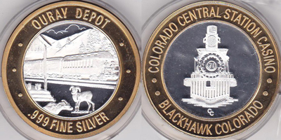 Ouray Depot, Frosted wheel area under car, Shiny cow catcher, Strike (CCSbhco-023-V2)