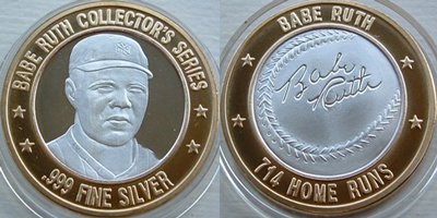 Babe Ruth Face, with trademark, Strike Image (GCOvlco-201)