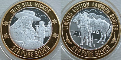 Wild Bill Hickok with detail, CC mint mark, Frosted Design Side below man's right elbow Strike (GCOvlco-311)