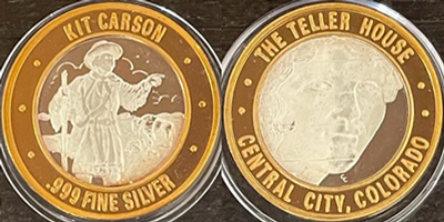 Kit Carson, Mint Mark Under Chin, Frosted Design Side Strike Image (THcnco-056)