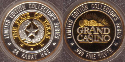 Texas State Seal, Silver rim Strike (GDvlms-029)