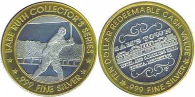 Babe Ruth Batting, Rotated Die Strike (STtums-020-V1)