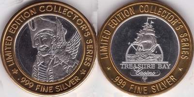 Details about   Limited Edition Collectors Series .999 Silver Treasure Bay Casino 3 Pirate Coin 