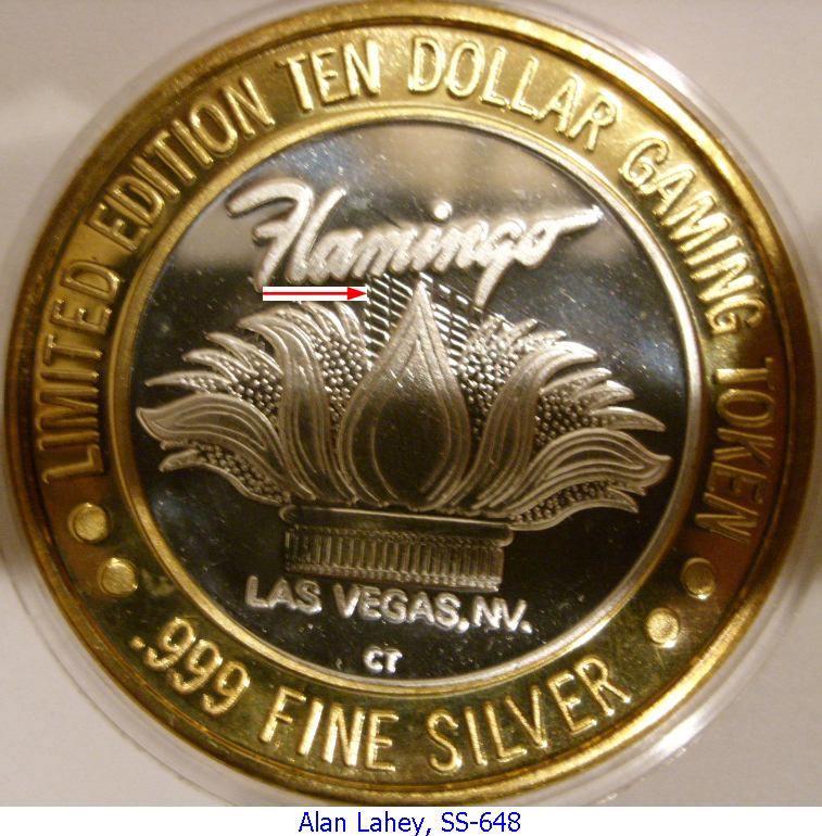 2001 Flamingo Las Vegas Millennium LtdEd Silver $10 Casino Token .999 Fine A1984 