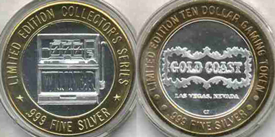 Slot Machine, Collector's Design Rim, Large Font/Small Font Strike (GClvnv-010)