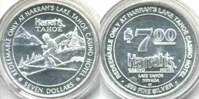 Skier, Large $7, Part Reeded Strike (HAltnv-003)