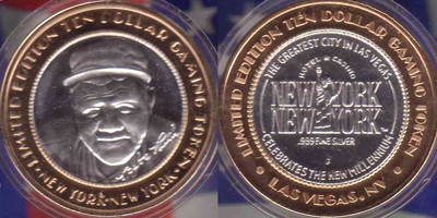 Babe Ruth Bust with Signature, Millennium Strike (NYlvnv-031)