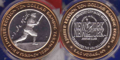 Babe Ruth Running with Bat Signature, Millennium Strike (NYlvnv-032)
