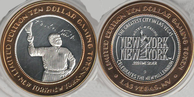 Babe Ruth Waving Hat with Signature, Millennium, Copper Rim Strike (NYlvnv-034-V1)