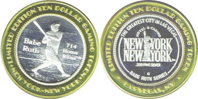 Babe Ruth 714 Homeruns, Babe Ruth Series, rotated 10 degrees right, logo side Strike (NYlvnv-058-V1)