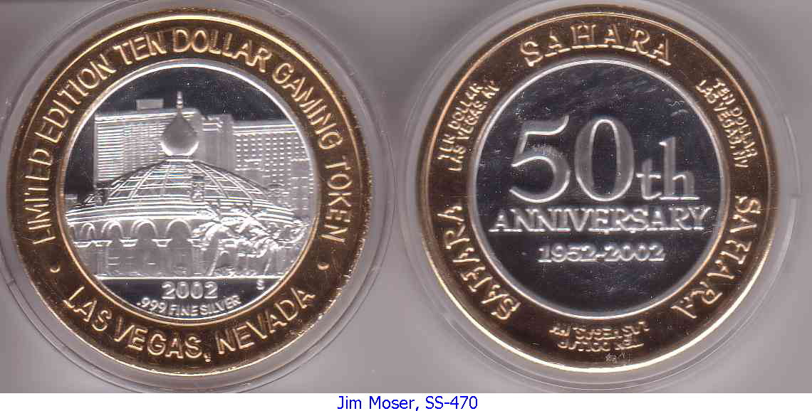 SAHARA CASINO 1930-1960 NICKEL SHORT $1 CASINO ROLL VERY UNIQUE silver end coin! 