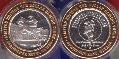 Cowboy Rearing Horse, Buildings Strike (SDNrenv-017)