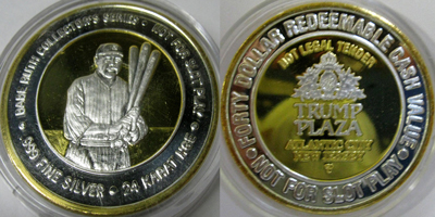 Babe Ruth with 3 Bats Strike (TPacnj-036)