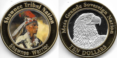 Shawnee Tribal Nation, Shawnee Warrior Token Image (tMGNvlxx-003)