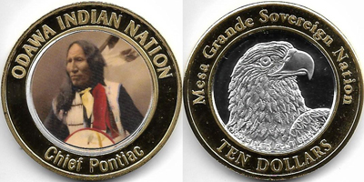 Odawa Indian Nation, Chief Pontiac Token (tMGNvlxx-014)