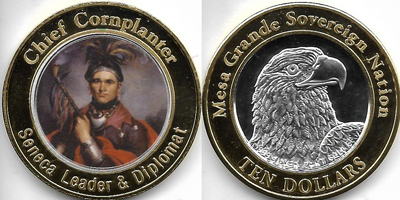 Chief Cornplanter, Seneca Leader & Diplomat Token (tMGNvlxx-029)