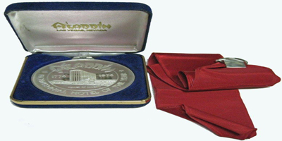 Aladdin Bicentennial Hotel of the Year, Box, Ribbon Token (tALlvnv-001)