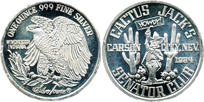 Eagle, Senator Club 1984 Token (tCJcrnv-002)