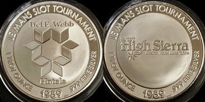La Mans Slot Tournament 1989, Del E. Web Hotels Token (tHHSltnv-001)