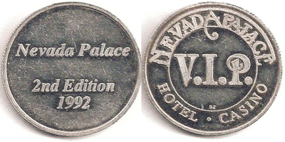 Nevada Palace, 2nd Edition 1992 Token (tNPlvnv-002)