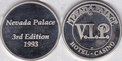 Nevada Palace, 3rd Edition 1992 Token (tNPlvnv-003)