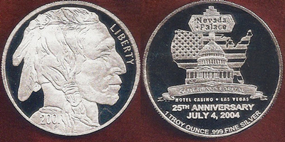 Indian Head, 2001, 25th Anniversary Token (tNPlvnv-016)