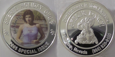 Sheri's Ranch, Miss. Labor Day, Bobbie, Color, Clad Token (tSSBvlnv-040-V1)